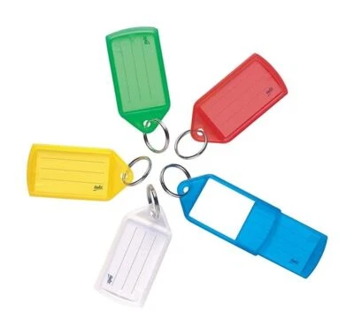 CATHEDRAL PRODUCTS x50 Large Key Fobs (Assorted Colours), Large, 576914