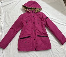 Urban Republic girl pink hooded coat with faux fur lining size XL