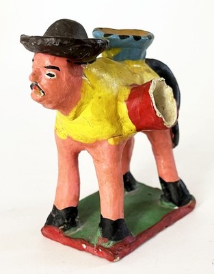 CANDELARIO MEDRANO BARRO BETUS NAGUAL NAHUAL MAN COW FIGURE SCULPTURE TOY TONALA