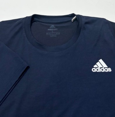 adidas Men's Climalite Freelift Crewneck Workout Performance T-Shirt Navy L