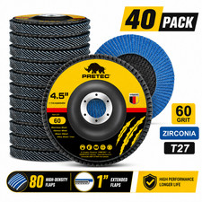 48 PACK 4.5" Zirconia Flap Disc 4-1/2 x7/8" 60 Grit Sanding Grinding Flap Wheel