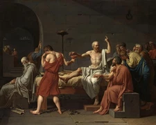 The Death of Socrates 1787 VINTAGE poster print Home Decor