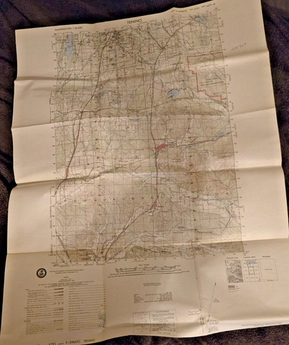 U.S. Military 1974 Tenino Washington Map By Defense Mapping Agency 1:50,000