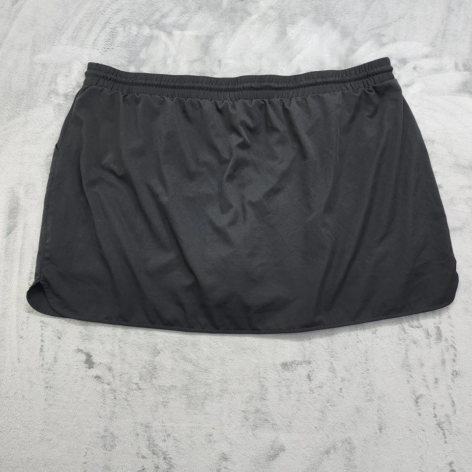 St John's Bay Skort Womens 4X Black Pull On Drawstring Built-in Shorts Workout - Image 2 of 4
