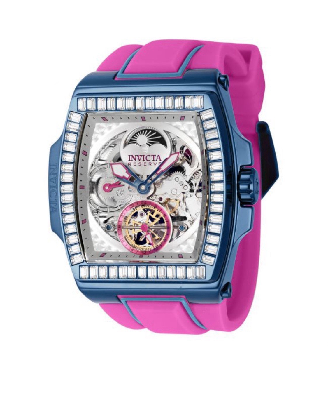 Invicta S1 Rally Diablo Automatic Crystal Mens Watch Blue Purple Dial 43433