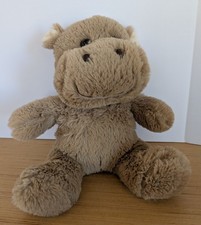 Tan Hippo Hippopotamus Plush Stuffed Animal Toy 10"