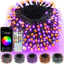 240LED Smart Color Changing Halloween Lights App Control, 95FT Waterproof RGB Mu