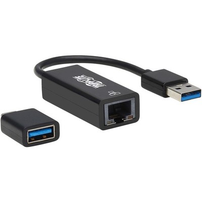 Tripp Lite USB-C/A to RJ45 Gigabit Ethernet Network Adapter Black U336000GBCA
