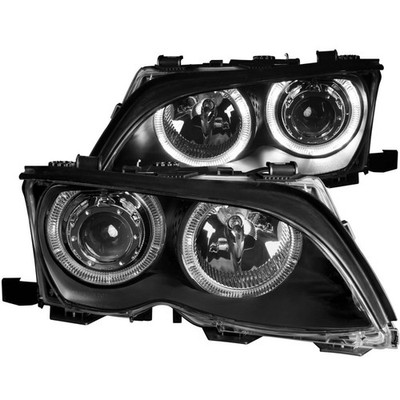 ANZO Black Projector Headlights with Halo for BMW 3 Series E46 (2002-2005)