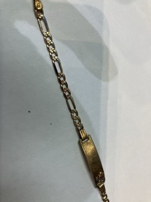 14k Tri Color ID Bracelet #109403-1 MGC