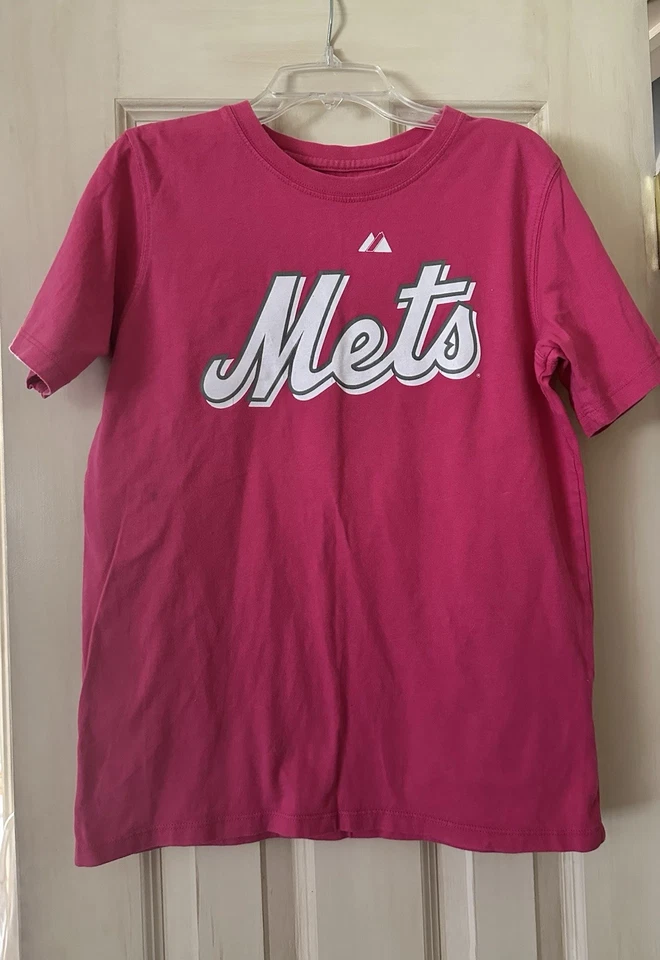 Camiseta de béisbol David Wright #5 NY Mets MLB niñas talla 14/16 rosa majestuosa Foto 2 de 3