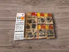 Lot of 3 Stamp Sets Halloween Theme Scrapbooking Card Making Other Crafts