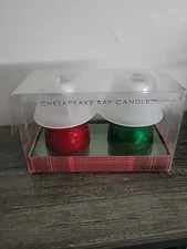 Chesapeake Bay Candle mini jars w/shades Christmas Decor