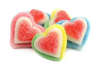 Rainbow Triple Layer Hearts Gummy Candy ~ 2LB - 32OZ Bag ~ BEST PRICE