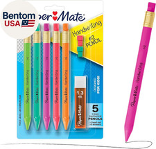 Handwriting Triangular Mechanical Pencil Set with Lead Eraser Refills, 1.3Mm,