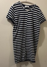 Everlane Women’s Medium T-shirt Dress- Blue/white Stripe 