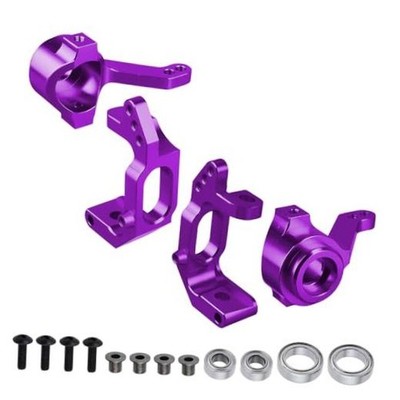 Aluminum Front C-hub Caster Blocks & Steering Knuckle for Volcano Purple