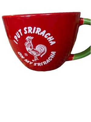 BIG Red ''I Put Sriracha On My Sriracha'' 24oz Huge Coffee Cup HUY FONG FOODS