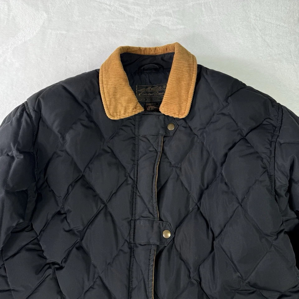 Chaqueta acolchada grande vintage Eddie Bauer para mujer acolchada pana tareas granero Foto 2 de 4
