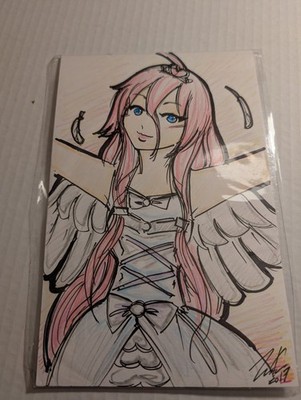 Paper Lab Studios Original Anime Style Art Drawing Signed 2017