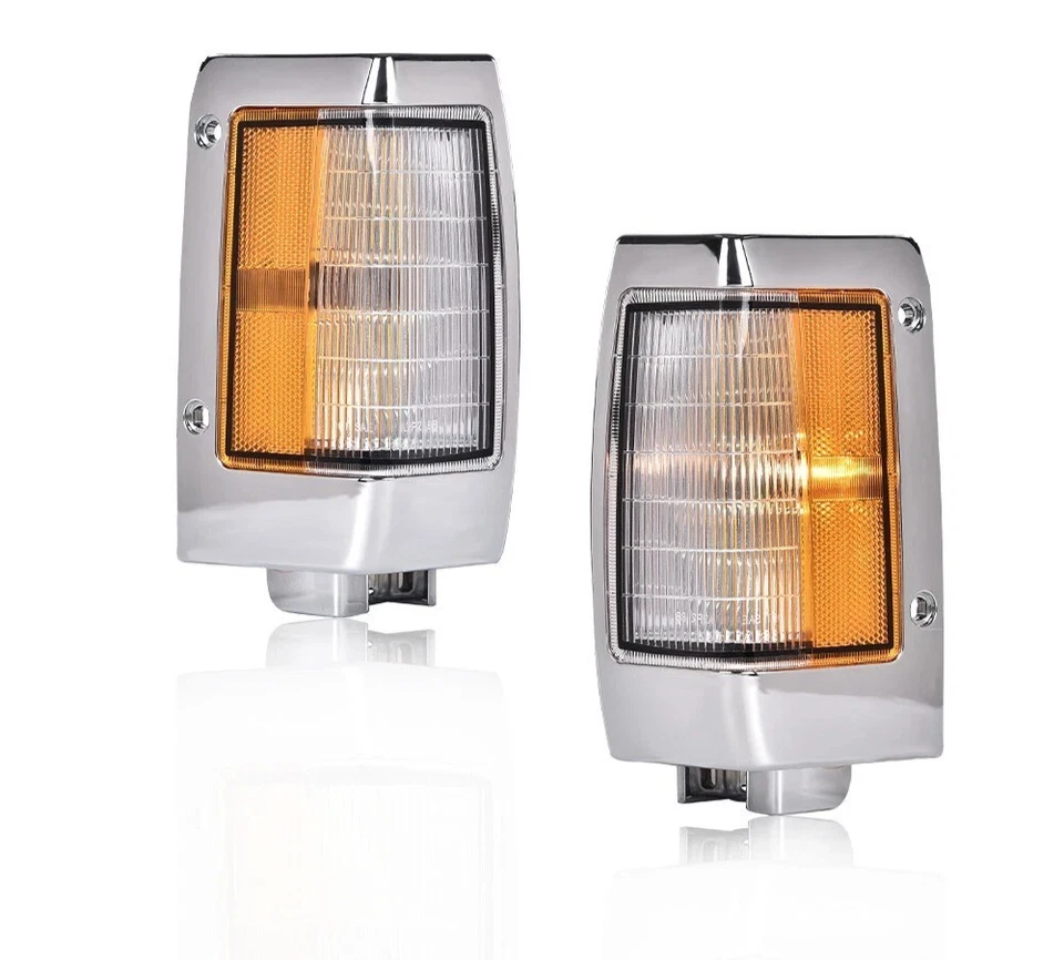 NEW FRONT GRILLE CHROME AND SILVER AND CORNER LIGHT 3PC FOR 1990-1992 NISSAN D21 Foto 3 de 4