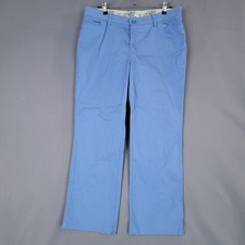 Lee Riders Women's Blue Straight Leg Pants Size 14P Cotton Stretch