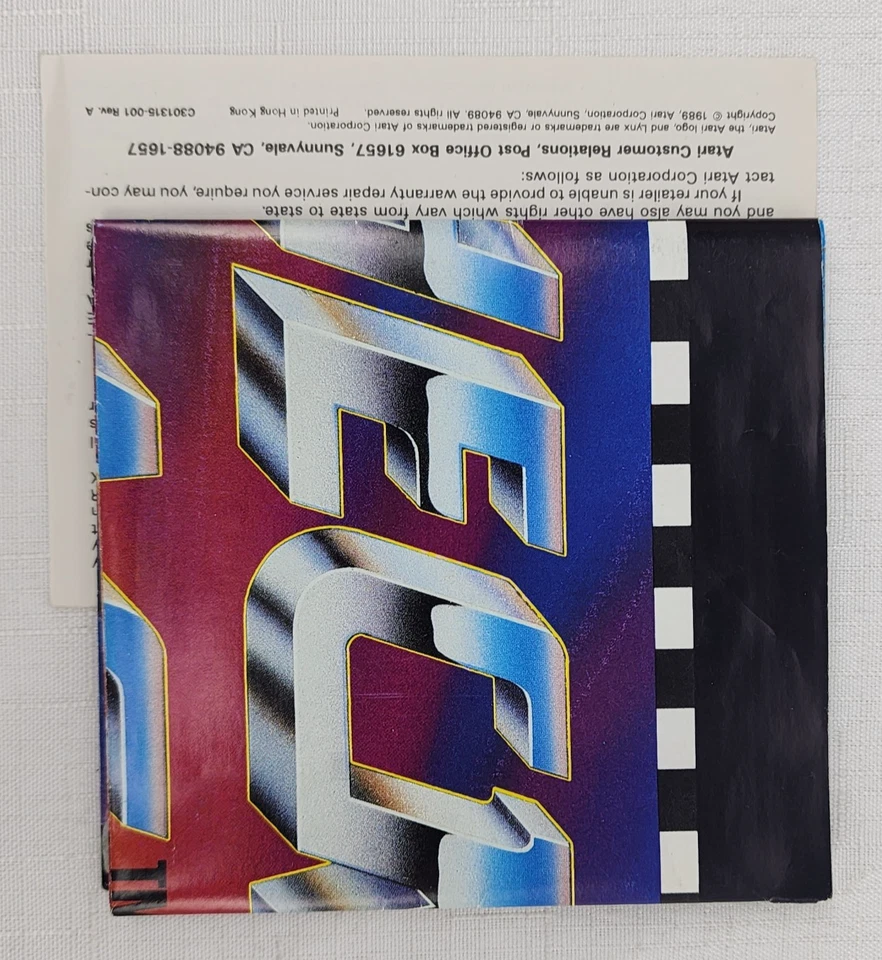 Checkered Flag - Atari Lynx Video Game Cartridge Complete w/ Instructions & Box - Image 3 of 4