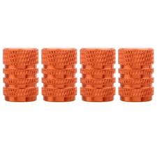TOMALL Orange Round Style Aluminum Tire Valve Stem Caps for Auto Car Motorcyc...