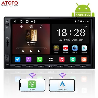 ATOTO 7'' Doppel Din Android GPS NAV Chat-AI Autoradio Apple CarPlay Android Auto