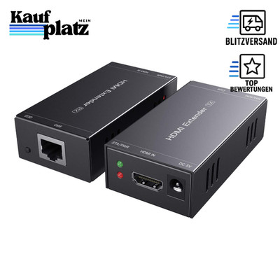 HDMI Extender 1080p 60Hz über Cat5e/Cat6/Cat7 Kabel bis 50m mit EDID POC