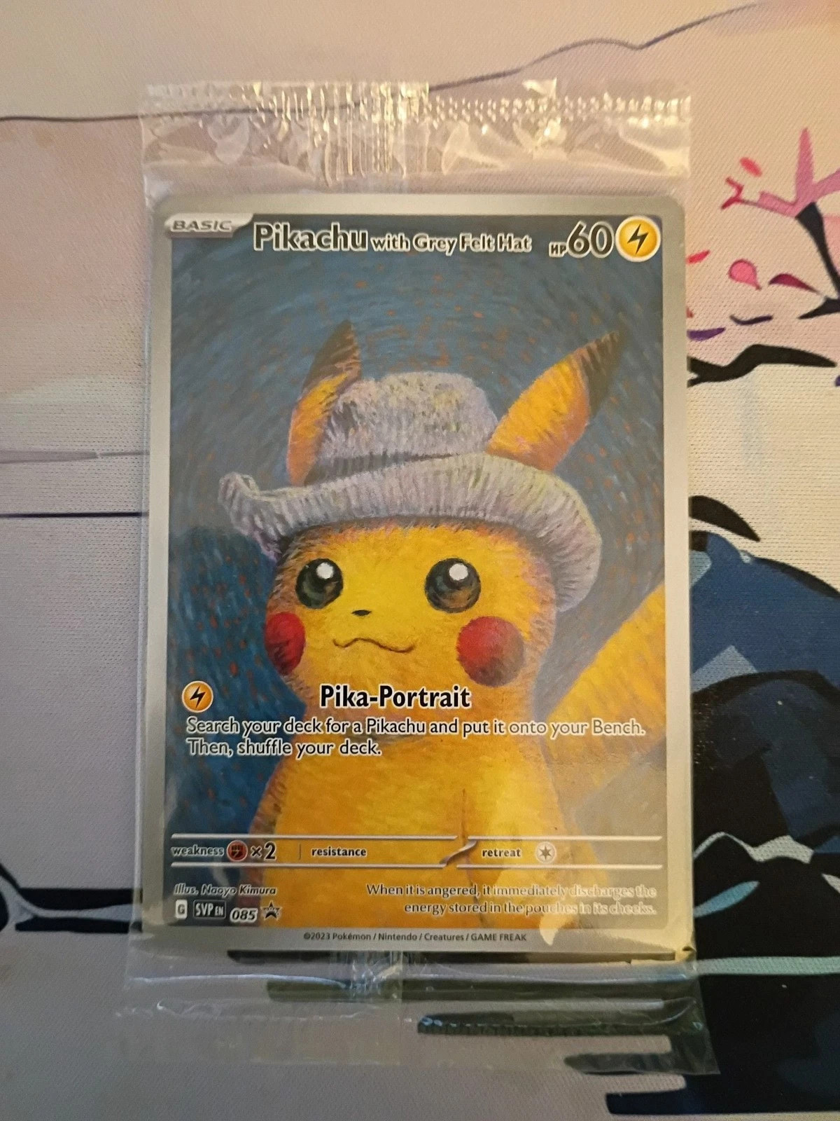 2023 Pokemon Black Star Promo Pikachu with Grey Felt Hat SVP EN 085