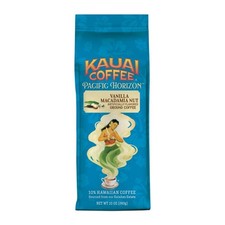 Kauai Coffee Vanilla Macadamia Nut Medium Roast Arabica, Ground Coffee, Bag 10