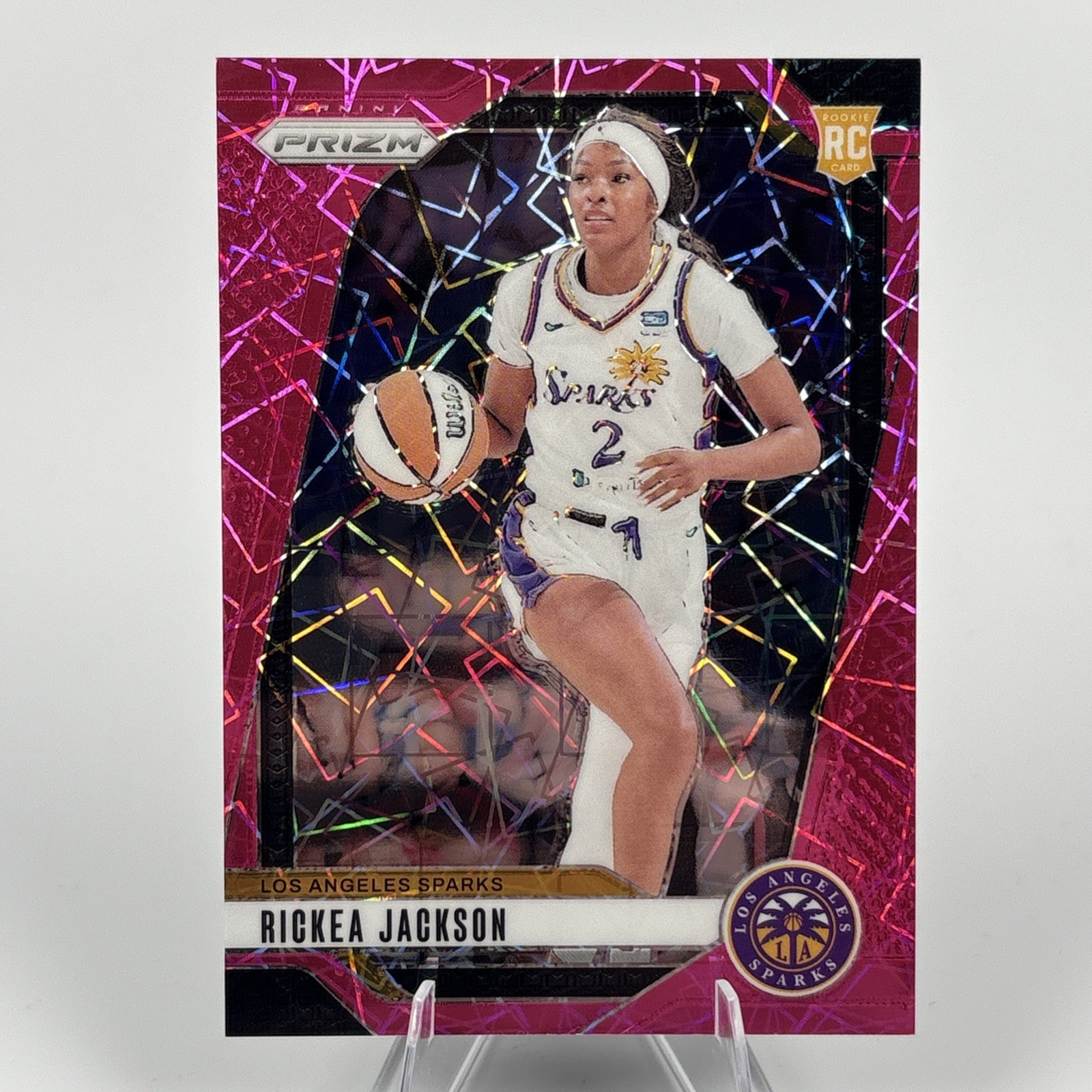 2024 Panini Prizm WNBA - Rickea Jackson #60 Pink Velocity Prizm /79 (RC) Sparks