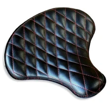 2015-2024 Indian Scout Bobber Seat Spring Kit Black Diamond Red Stitched 15x14x1