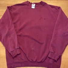 Vintage Nike Sweatshirt Distressed On Cuffs Size Medium Made In USA