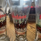 Vintage Budweiser Clydesdales Winter Scene Pilsner Beer Glasses 1989 - Set of 5 — photo 3