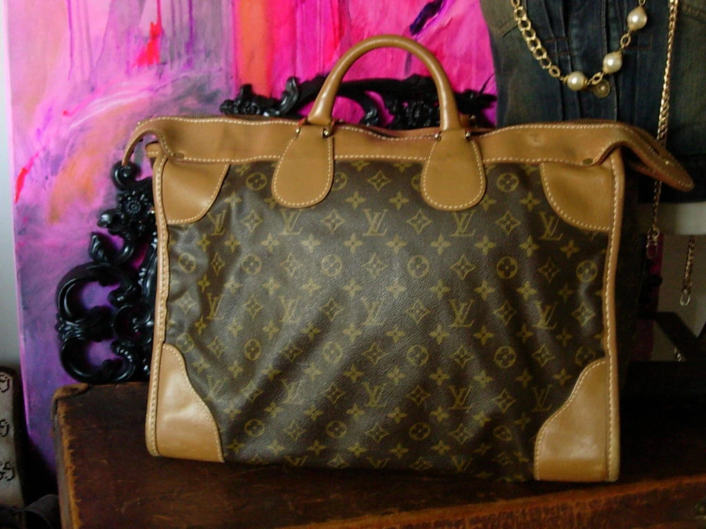 RARE Vintage LOUIS VUITTON FC Tote Suitcase Luggage Travel Accessory Bag Keepall