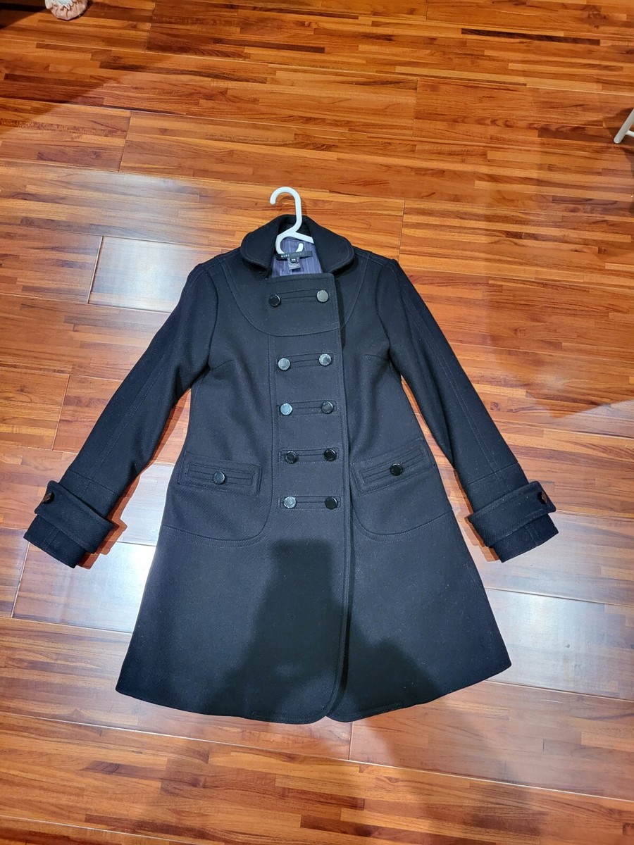 MARC by Marc JACOBS ウールコート トレンチ ブラック Ｓ Marc Jacobs Women's XS Wool Trench Coat Heavy Winter Black Double