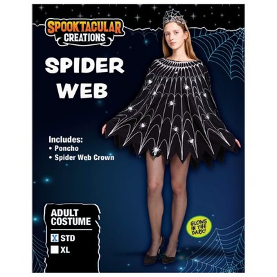 Spinnen-Kostüm Set Für Halloween – Mit Poncho, Maske, Strümpfen & Schmuck, Für Damen