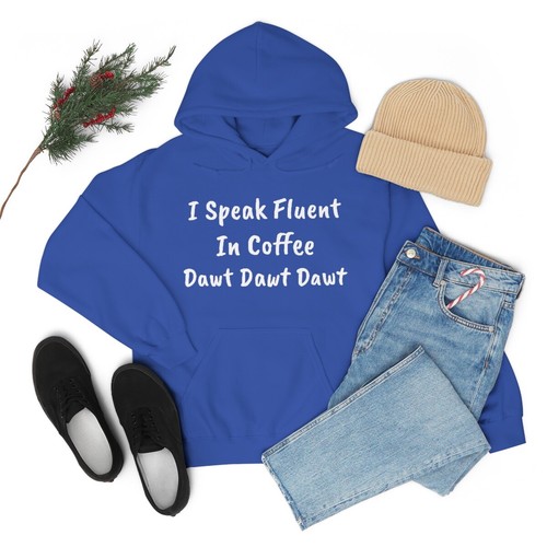 Coffee Fluent - Unisex Heavy Blend™ Hooded Sweatshirt - Picture 9 of 19