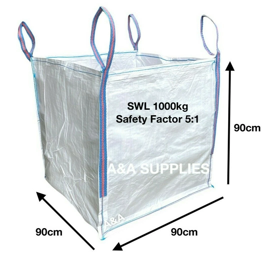 1 TONNE BUILDERS BAGS LARGE STRONG RUBBLE BULK DUMPY GARDEN WASTE SACKS 90CM