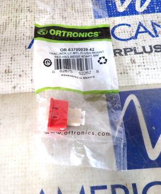 New Ortronics OR-63700039-42 Tracjack, LC, MTL. Flush Mount Red HSG, Beige Adapt