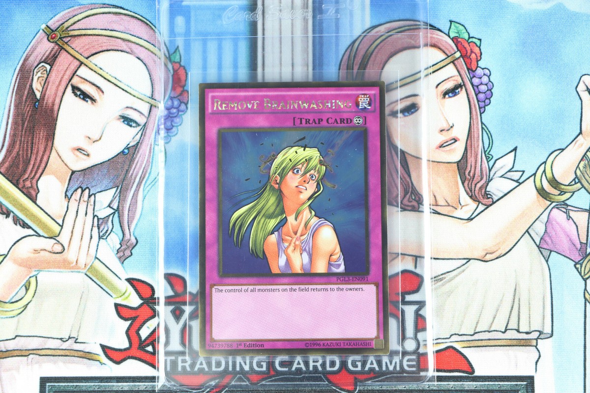 Yugioh Trap Card Remove Brainwashing PGL3-EN091 1st Ed Gold Rare