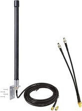 4g LTE Long Range Cellular Antenna Wall Mount 3m SMA RP-SMA with Dual TS9 Cable