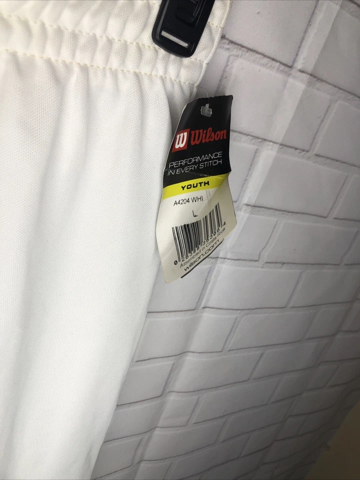 Pantalones de béisbol Wilson juveniles grandes blancos cintura elástica nuevos con etiquetas Foto 2 de 4