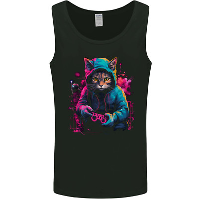 Gaming Cat Cooler Gamer Videospiele Herren Weste Tanktop