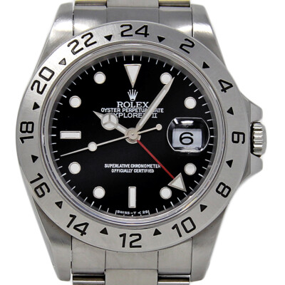 Rolex Explorer II 40mm Stainless Steel Black 16570 Automatic 2YEARWARNTY #1194-1