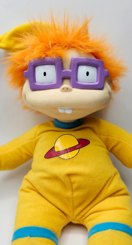 Vintage Rugrats Slumber Party Chuckie Finster 12” Plush Doll Plastic Head 1997 - Picture 2 of 5