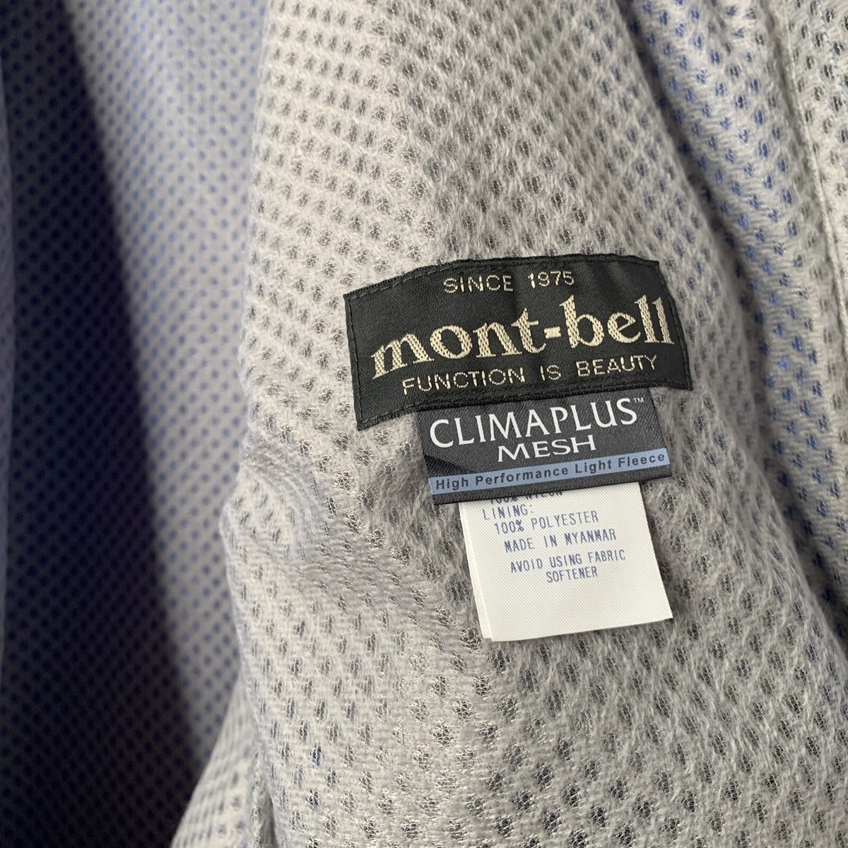 Montbell Women's Climaplus Mesh Jacket Medium Blue | eBay