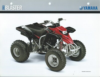 ATV Data Sheet - Yamaha - Blaster - YFS200R Black Red - 2003 (V221